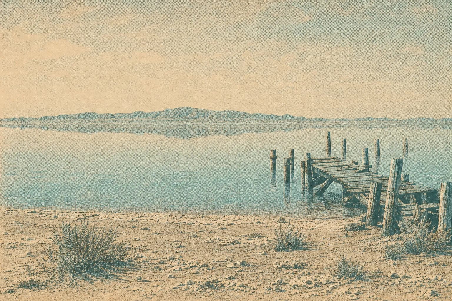 The Salton Sea, mid-afternoon, nobody there